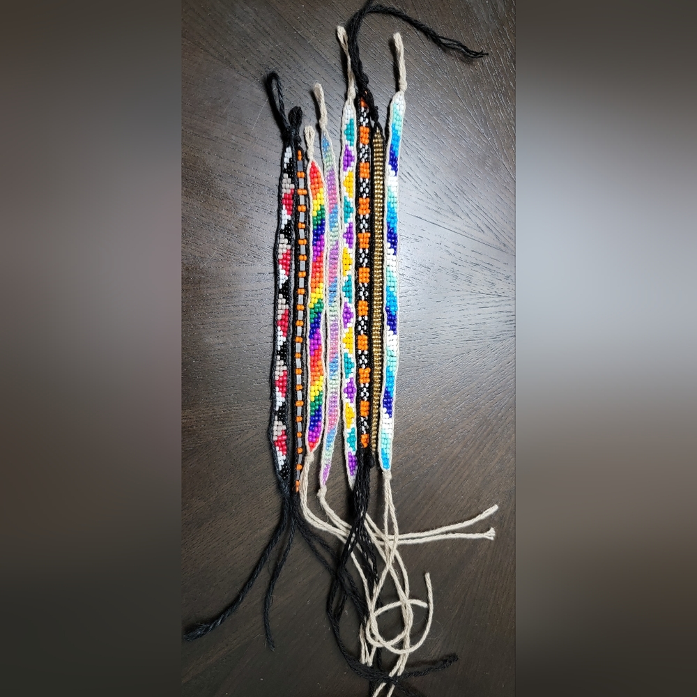 Seed bead friendship bracelet